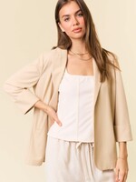 Jozlyn 3/4 Sleeve Blazer - Sand