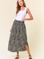 Riley Smocked Skirt - Black