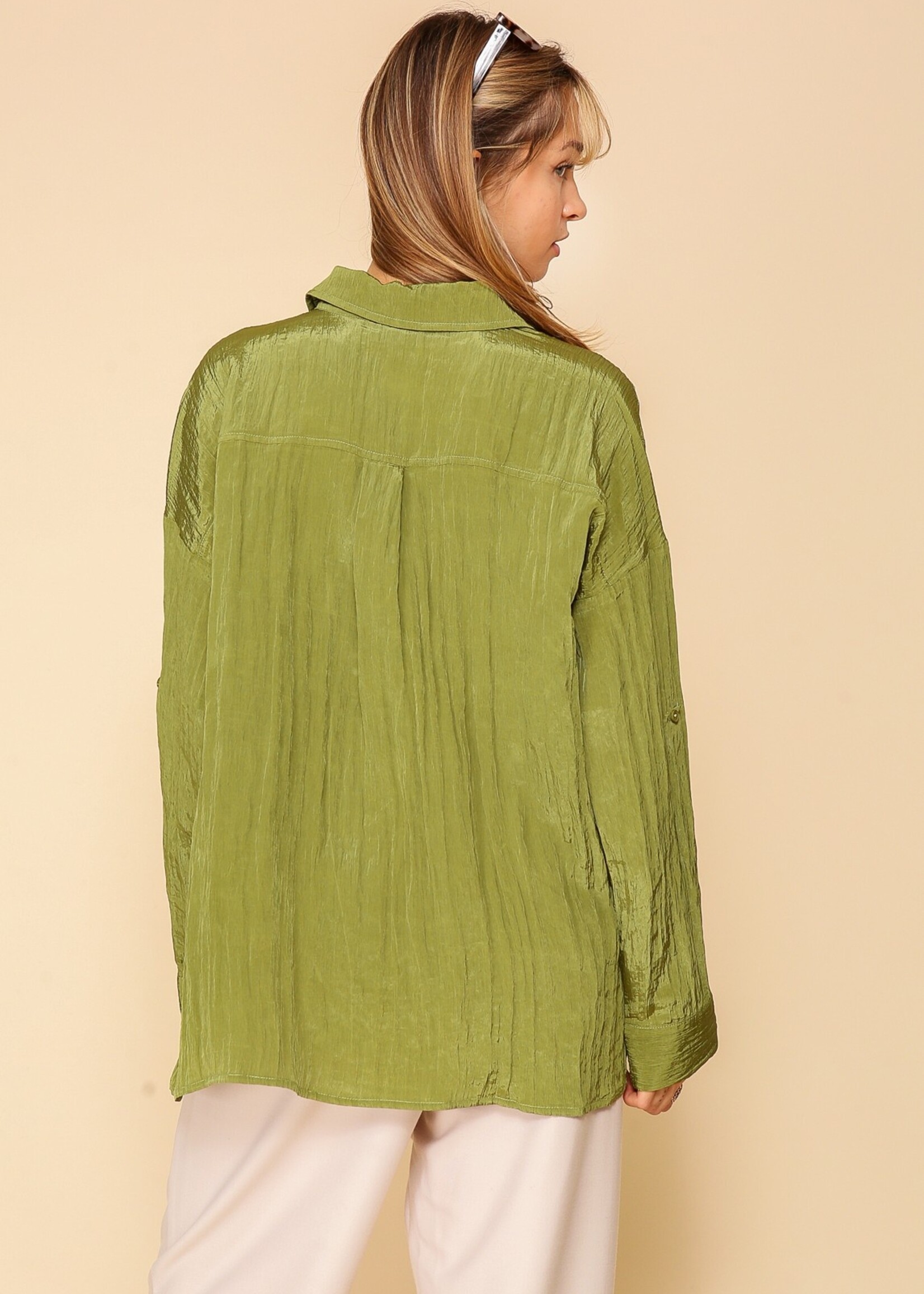 Lexie Button Up - Olive