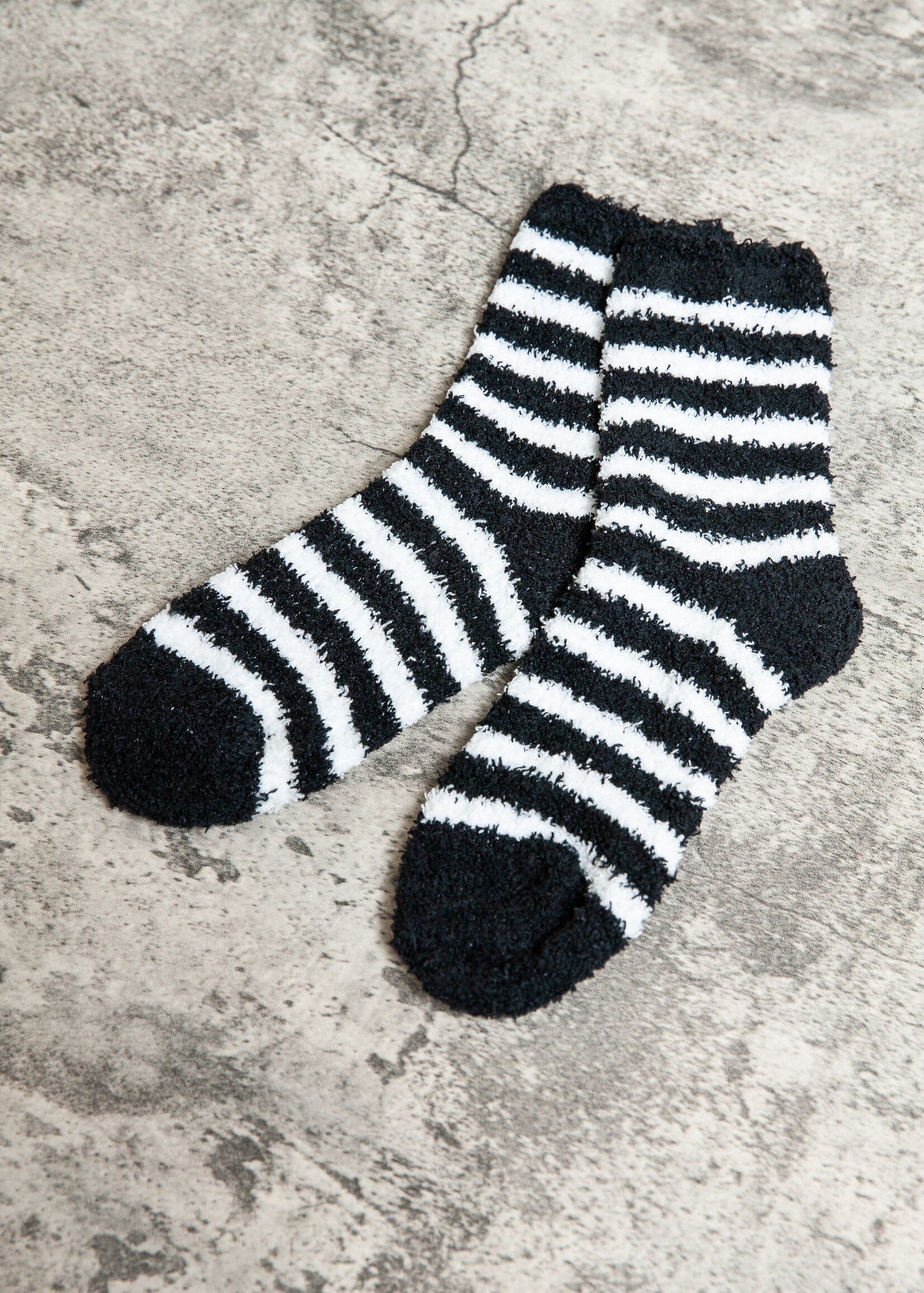 Fleece Stripe Fuzzy Socks