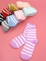 Fleece Stripe Fuzzy Socks