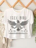 Free Bird Graphic Tee - White