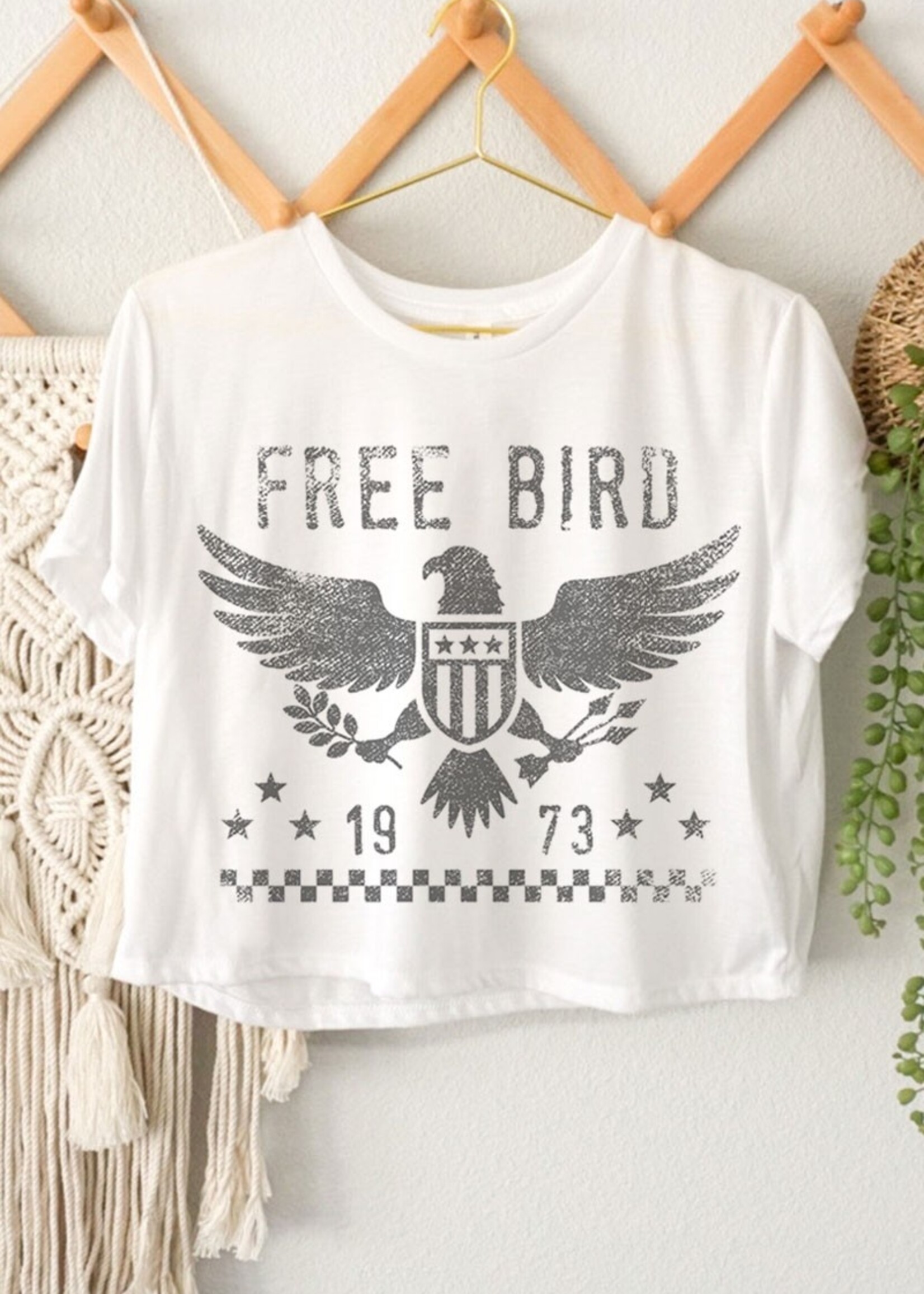 Free Bird Graphic Tee - White