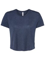 Flowy Crop Tee - Heather Navy