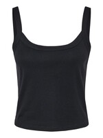 Spaghetti Strap Crop Tank - Black