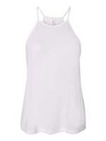 High Neck Flowy Tank - White