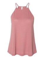 High Neck Flowy Tank - Mauve