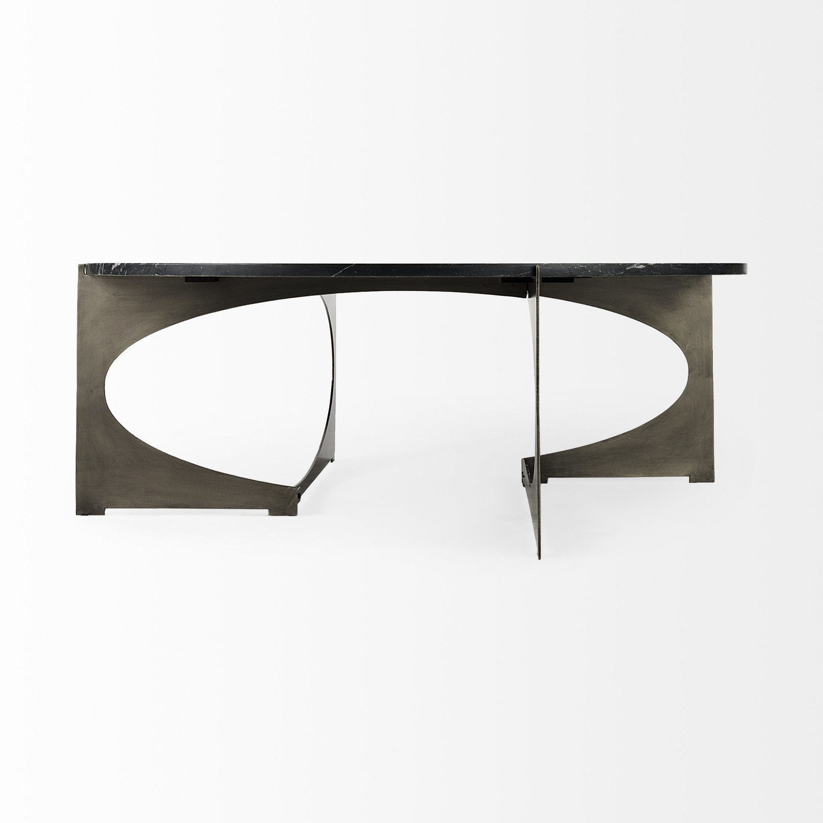 Mickler & Co. Reign Black Marble & Iron Coffee Table