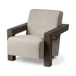 Mickler & Co. Savorez II Beige Accent Chair Wood Frame