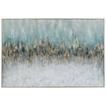 Mickler & Co. Teal & Gold Painted Canvas