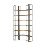 Mickler & Co. Tarn Wood & Nickel 6 Tier Shelving Unit