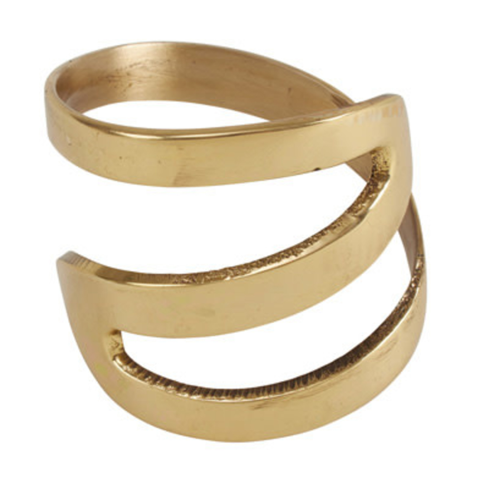 Saro Gold Zig Zag Napkin Ring - Set of 4
