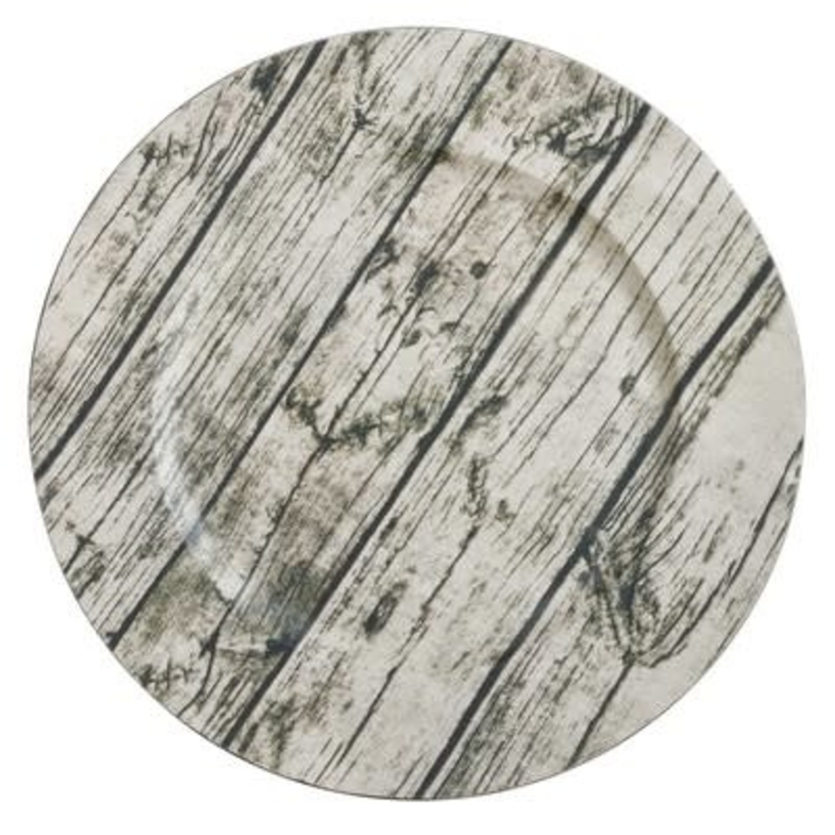 Saro Wood Printed Charger - Set of 4