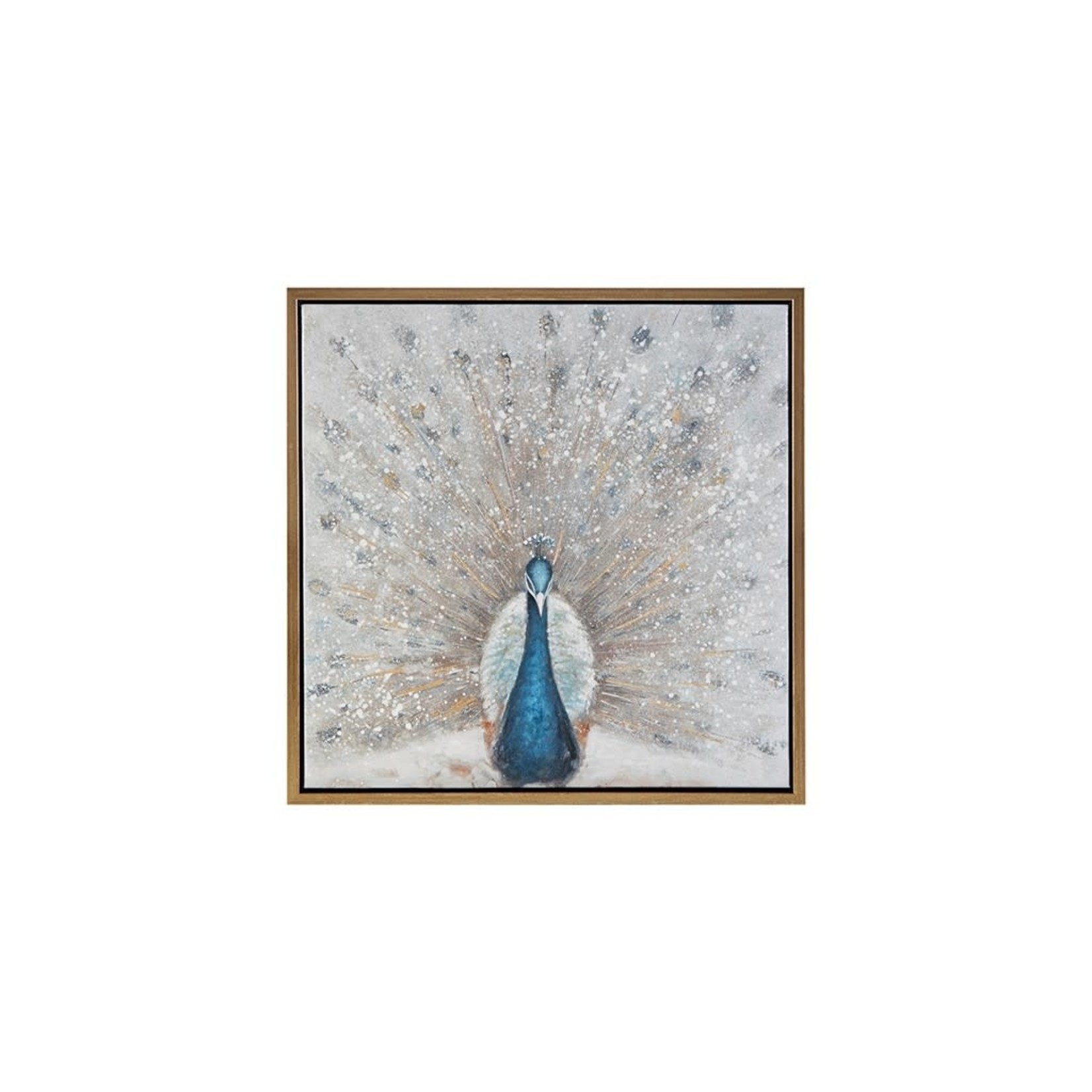 Mickler & Co. Peacock Framed Canvas