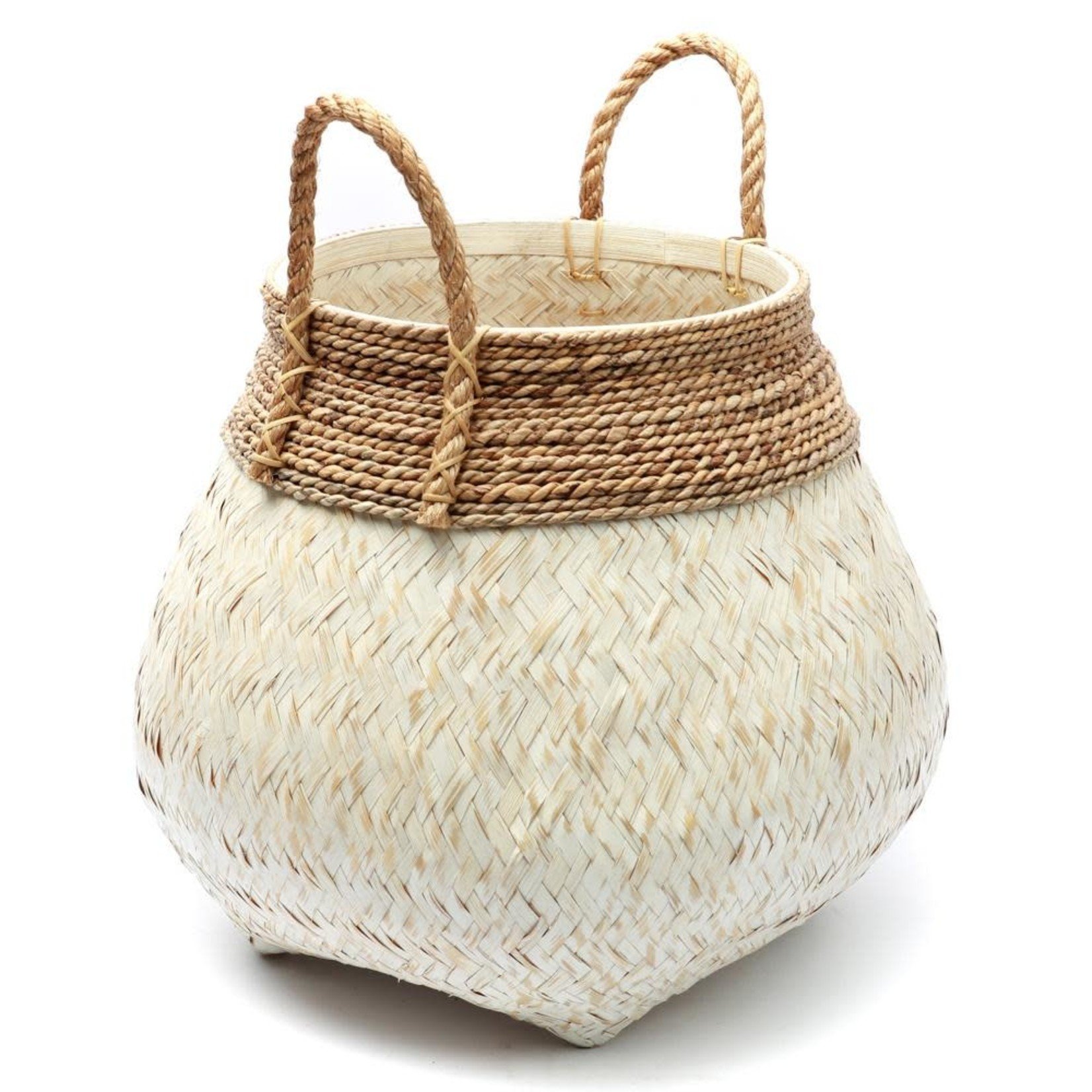 Mickler & Co. Bali Floor Basket White