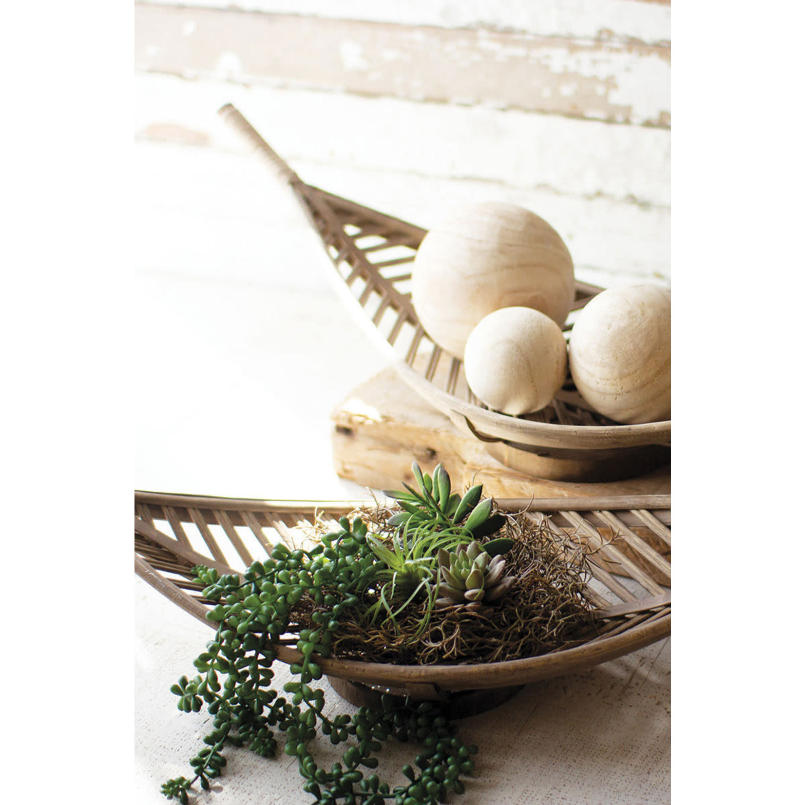 Mickler & Co. Bamboo Leaf Basket