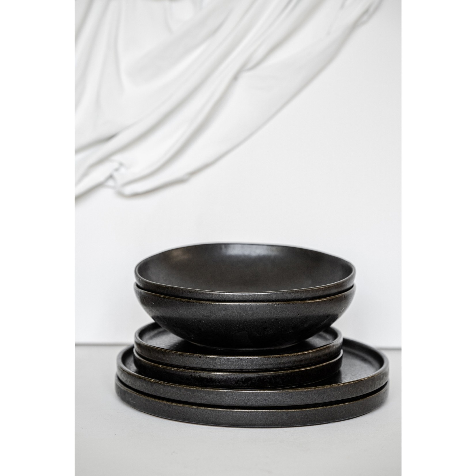 Black Stone Salad Plate-Set of 4