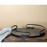 Mickler & Co. Distressed Metal Tray with Handles