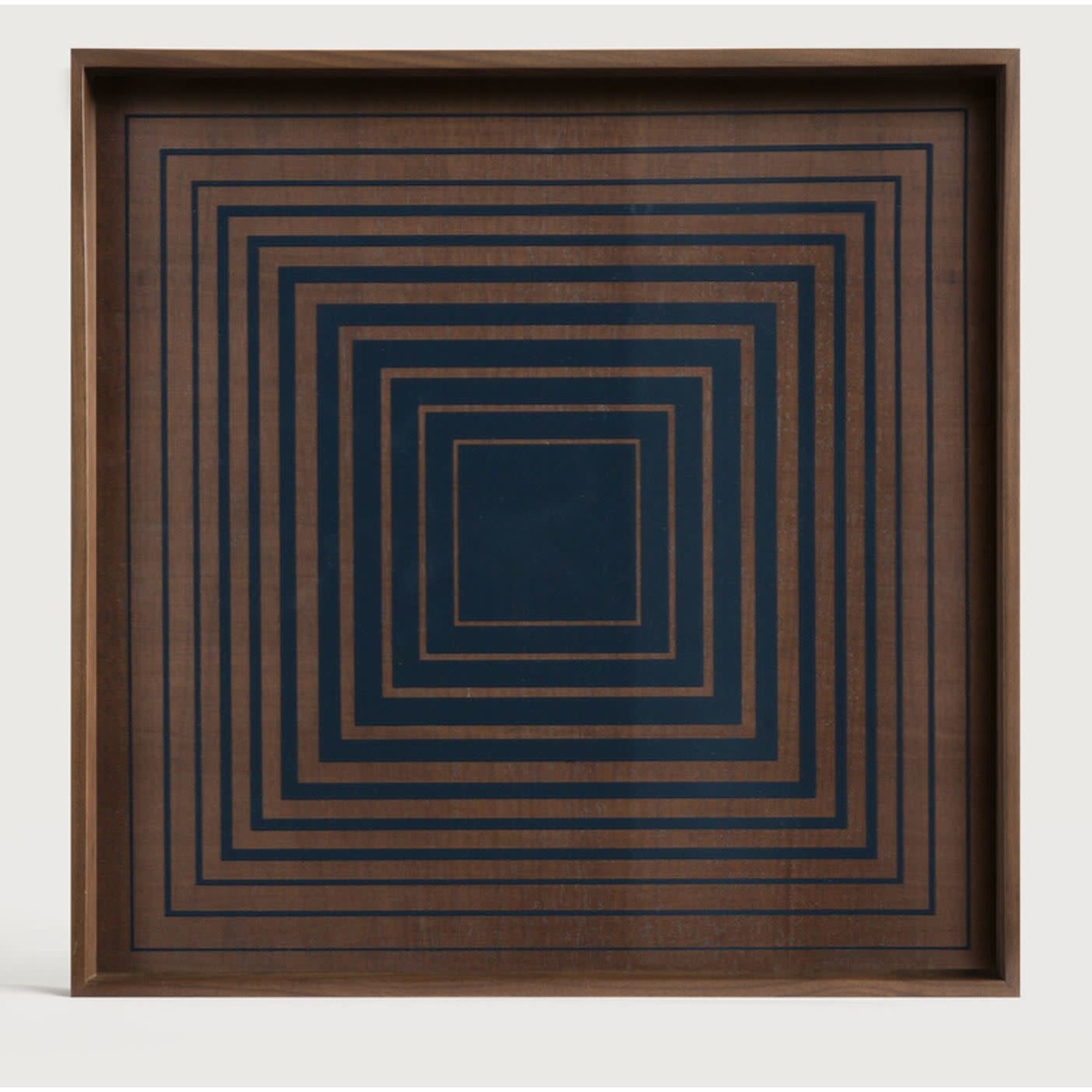 Mickler & Co. Geometric Square Glass Tray Small