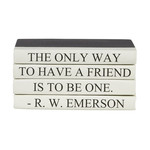 Mickler & Co. Decorative Books Set of 4- Quote R. W. Emerson