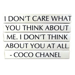 Mickler & Co. Decorative Books Set of 5- Quote Coco Chanel
