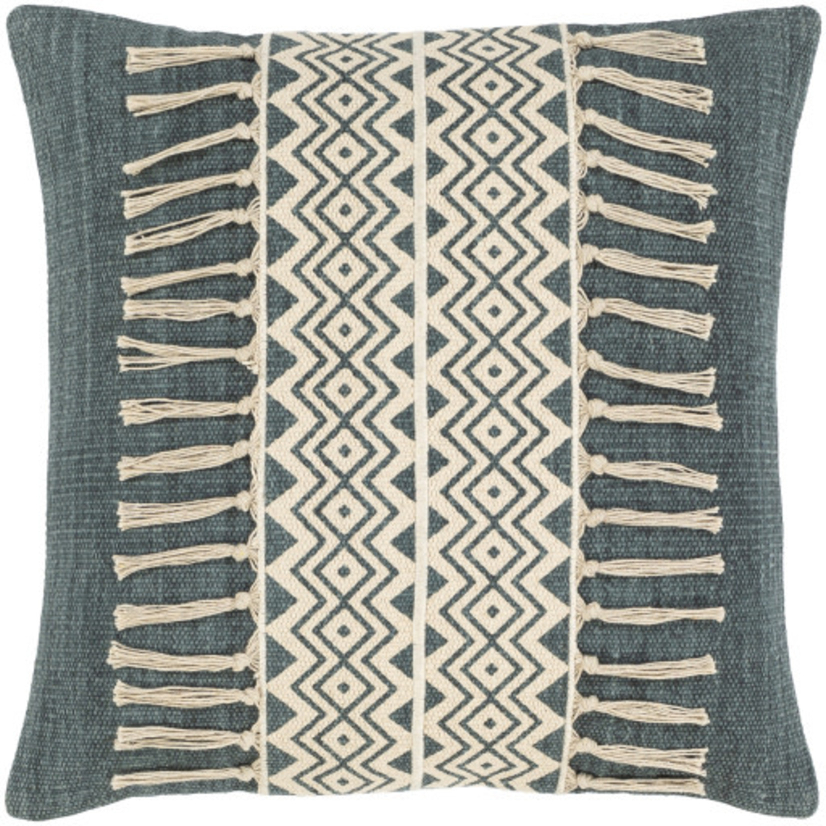 Mickler & Co. Tanny Turquoise Pillow with Tassels
