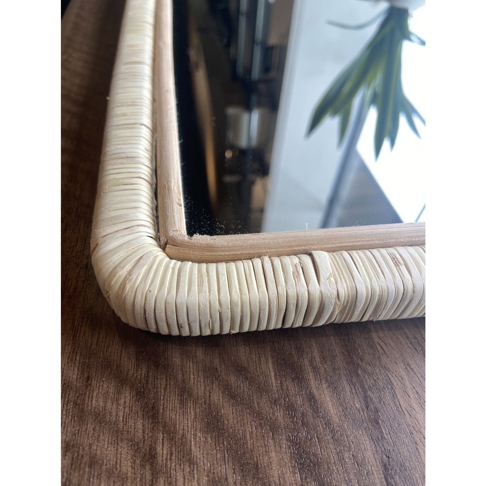 Mickler & Co. Natural Wicker Square Mirror