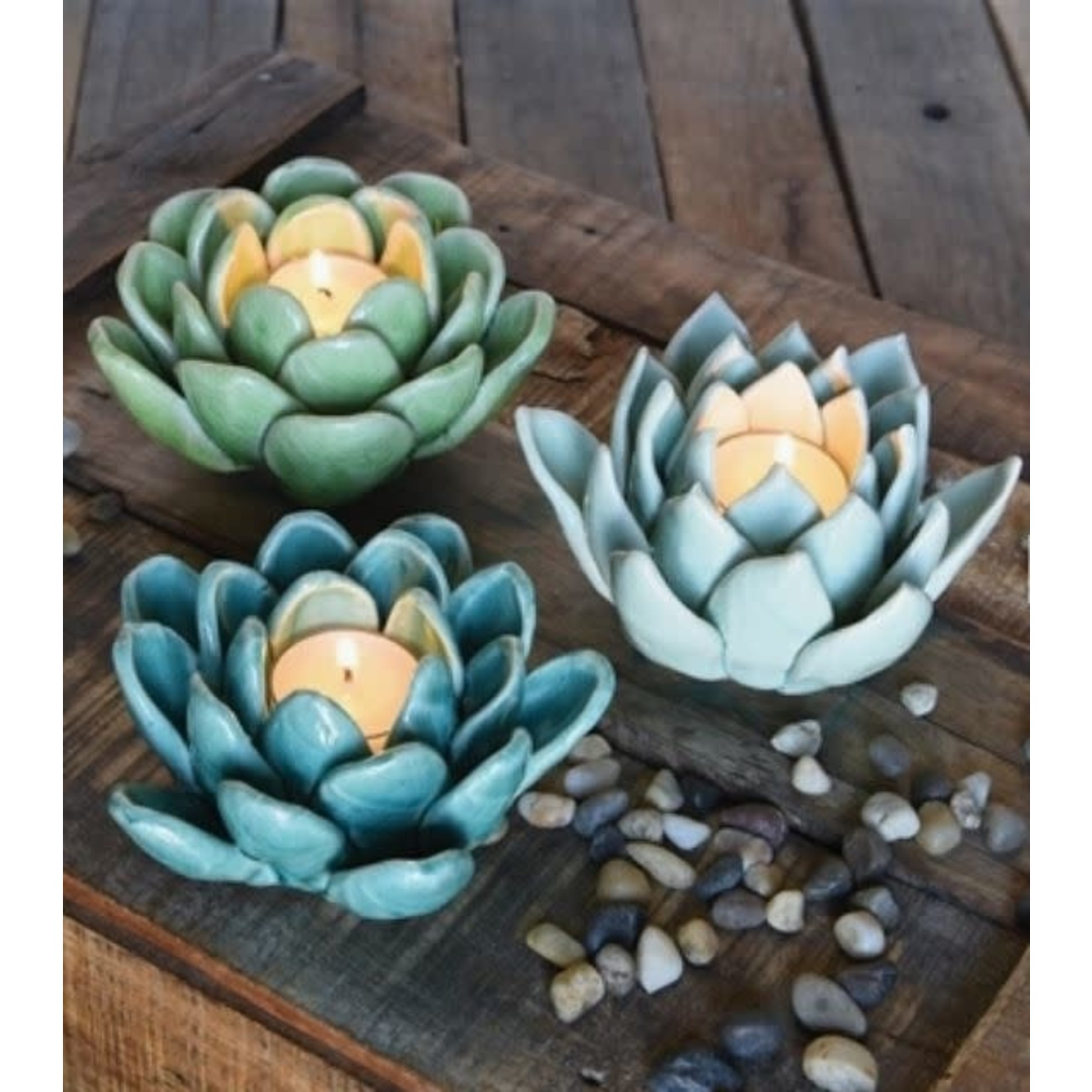 Mickler & Co. Succulent Tealight Holder