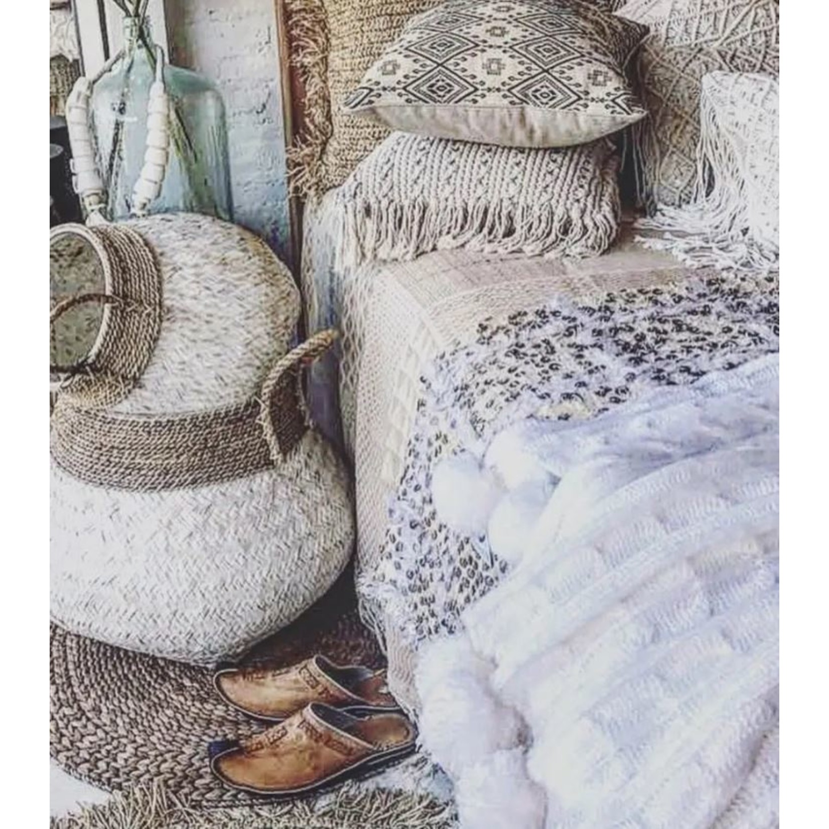 Bali Floor Basket White