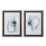 Mickler & Co. Fresh Abstract Artwork Driftwood Frame