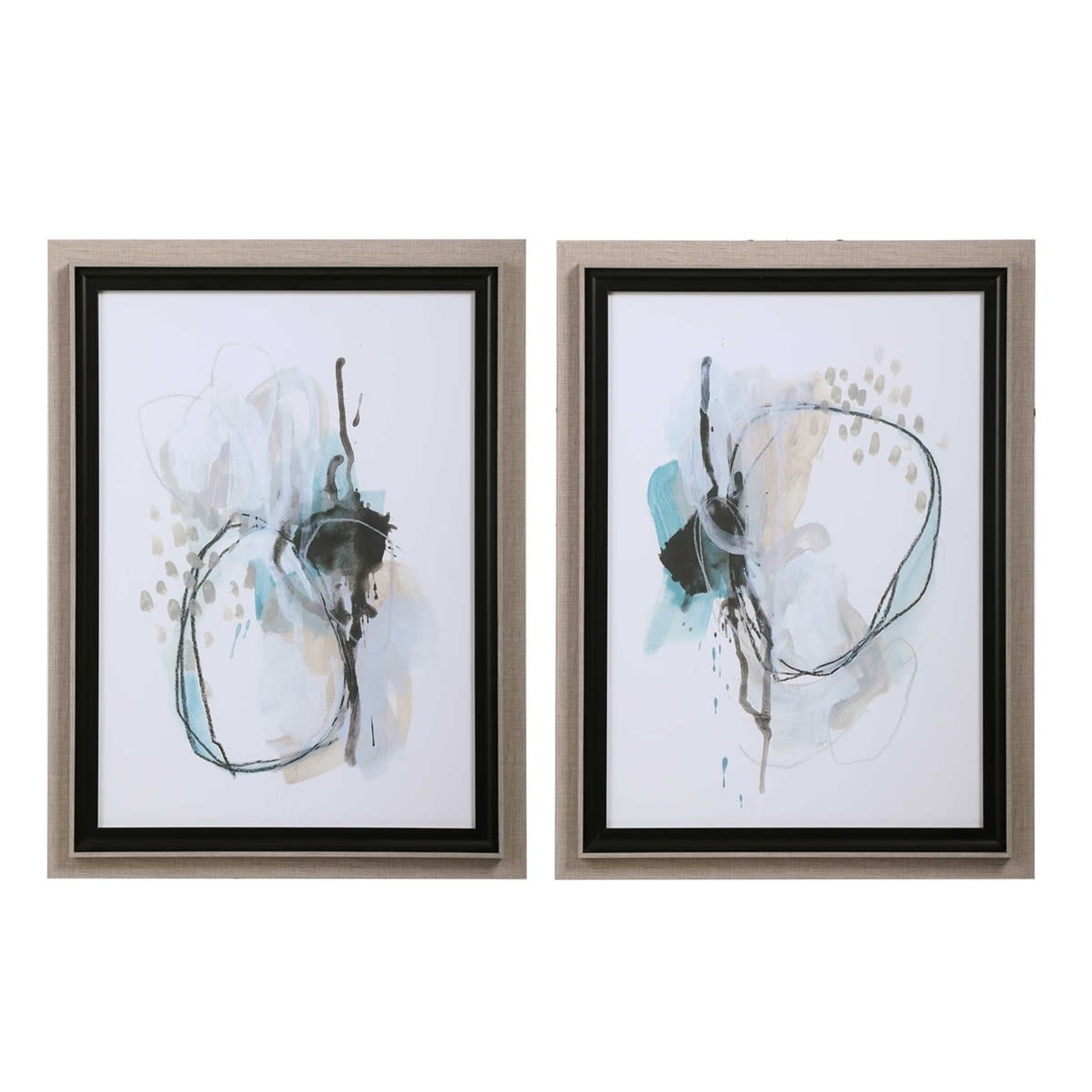Mickler & Co. Fresh Abstract Artwork Driftwood Frame