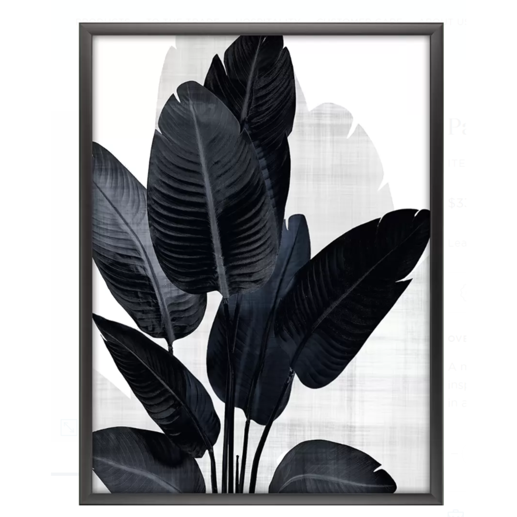Mickler & Co. Black Palm Artwork