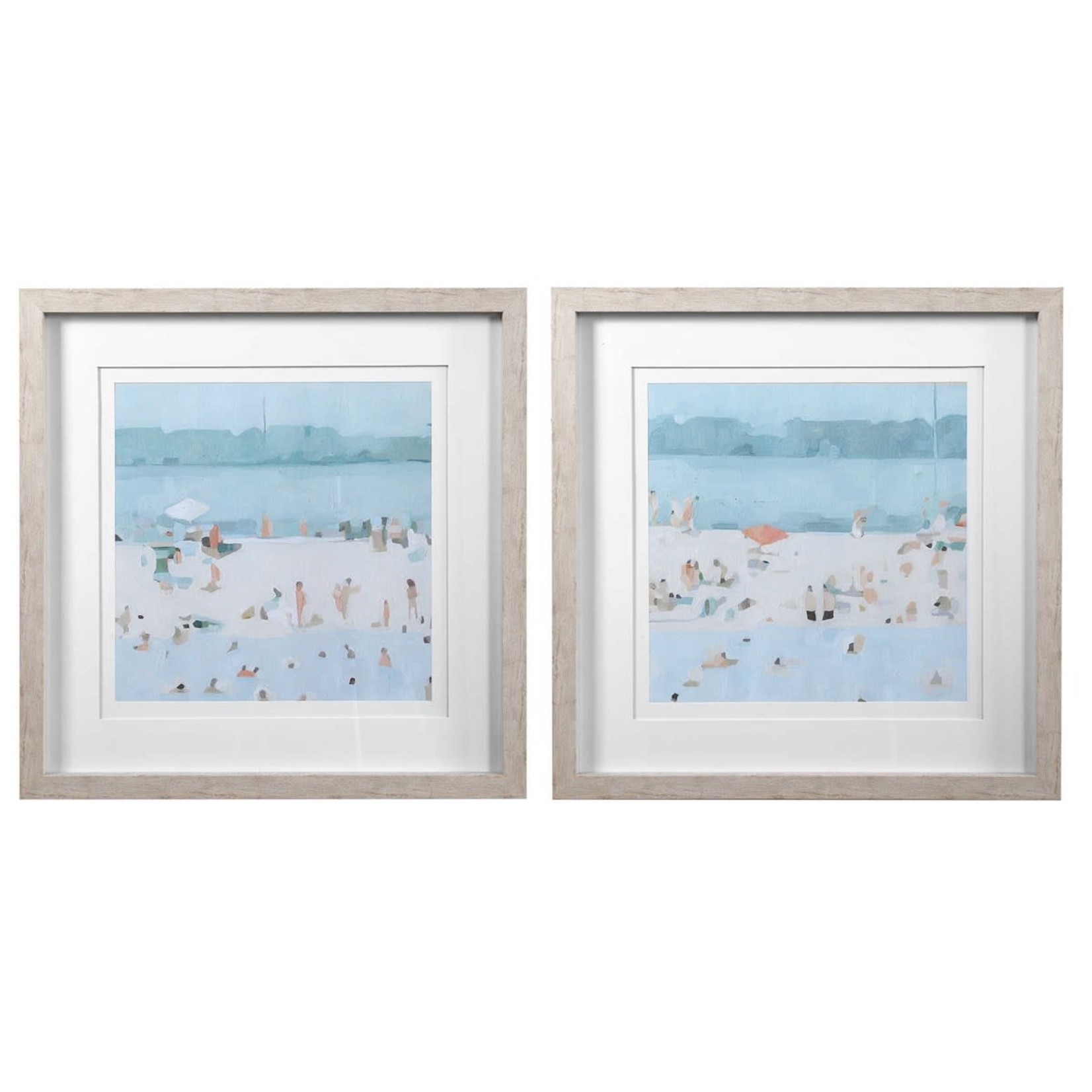Mickler & Co. Seaglass Abstract Beach Scene