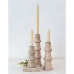 Creative Co-op Mango Wood Taper Holder