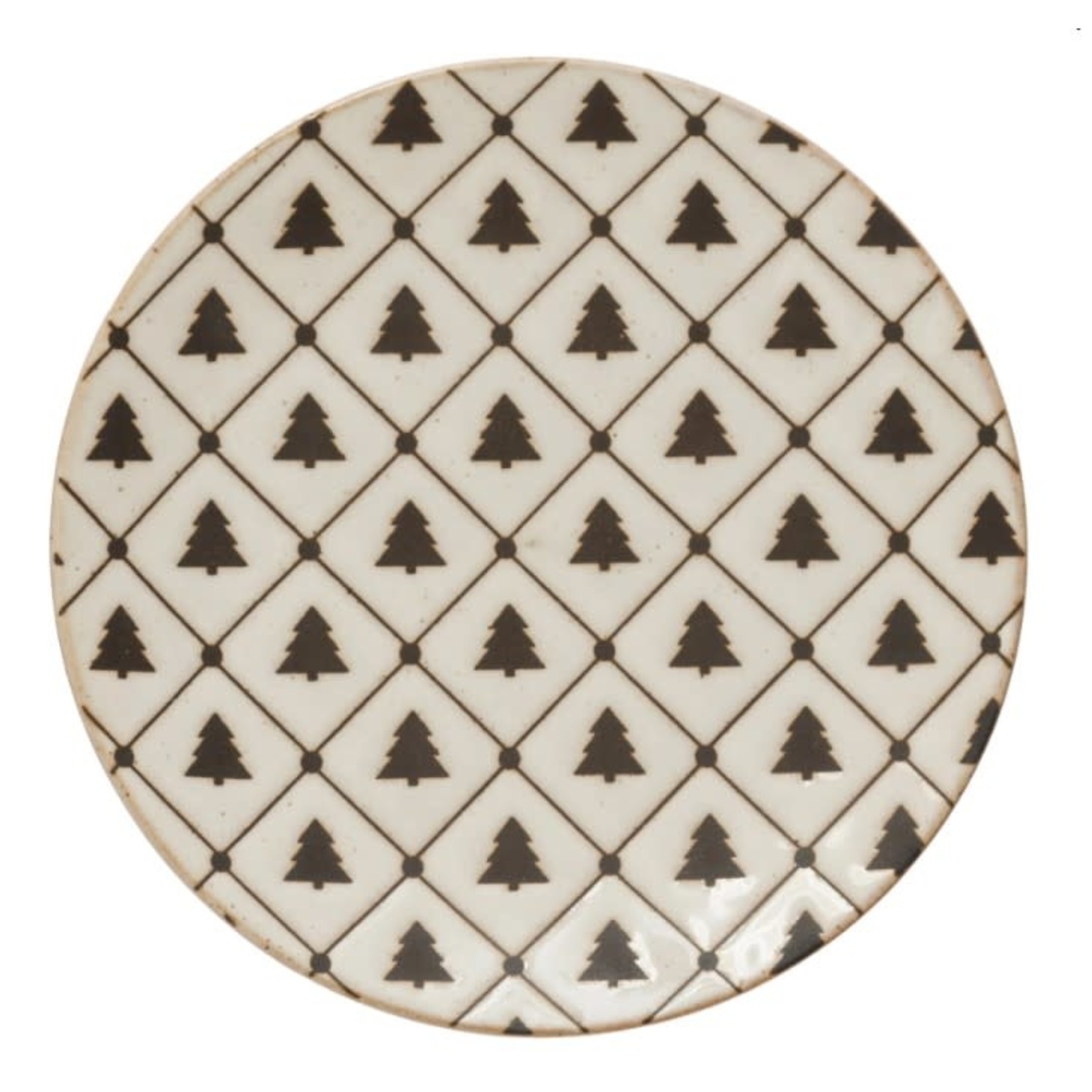 Mickler & Co. Holiday Small Plate w/ Tree Pattern