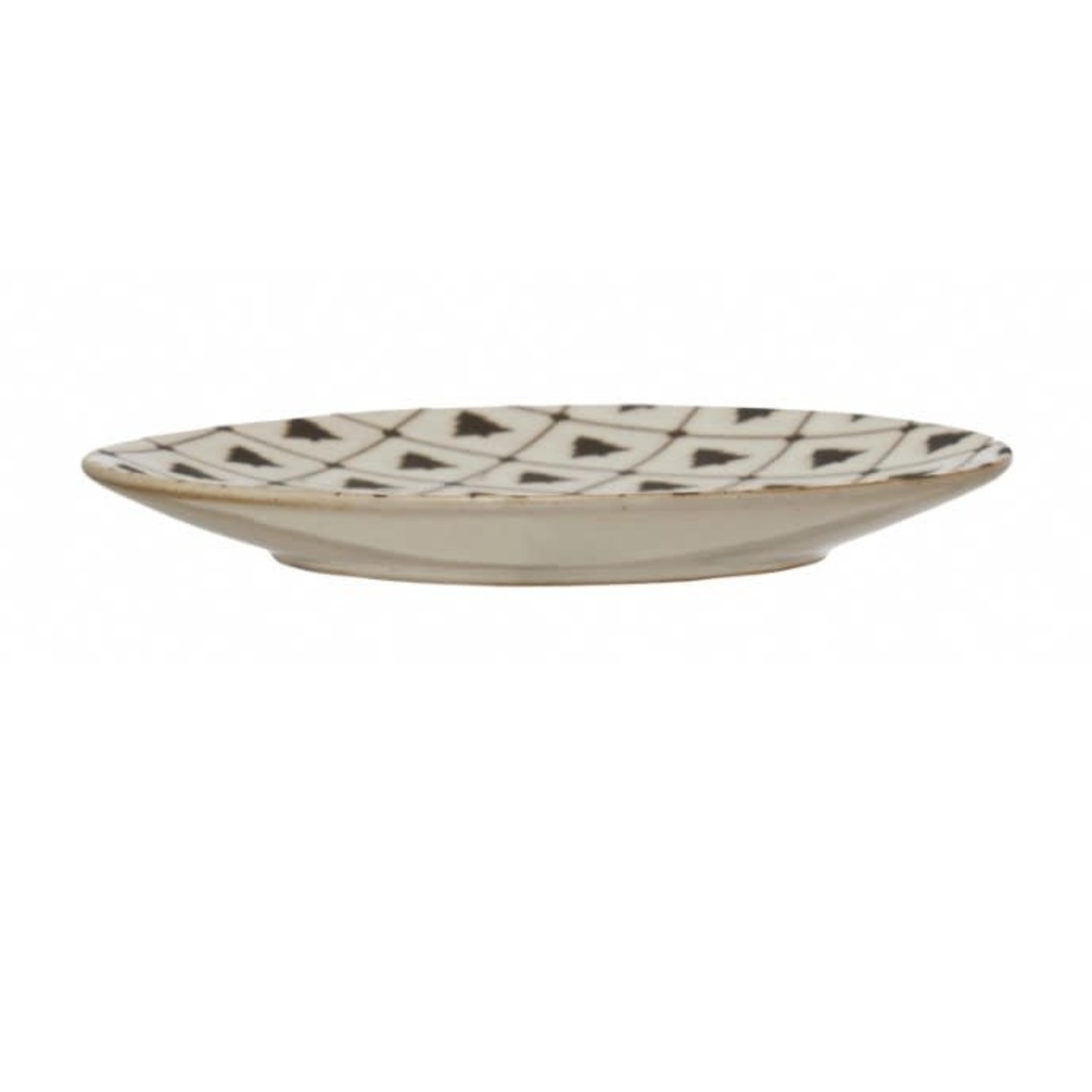 Creative Co-op Holiday Small Plate w/ Tree Pattern