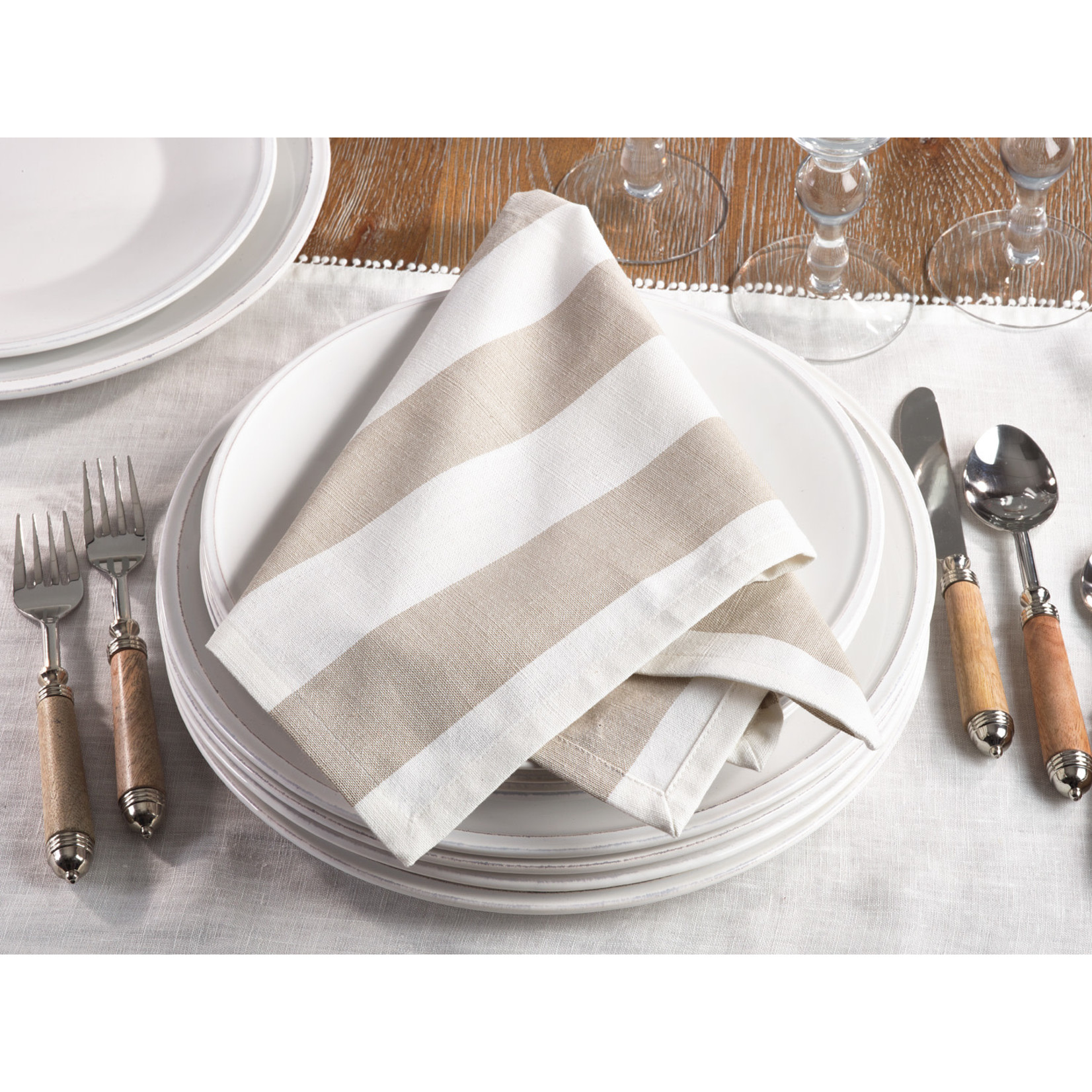 Mickler & Co. Striped Cloth Napkin- Set of 4