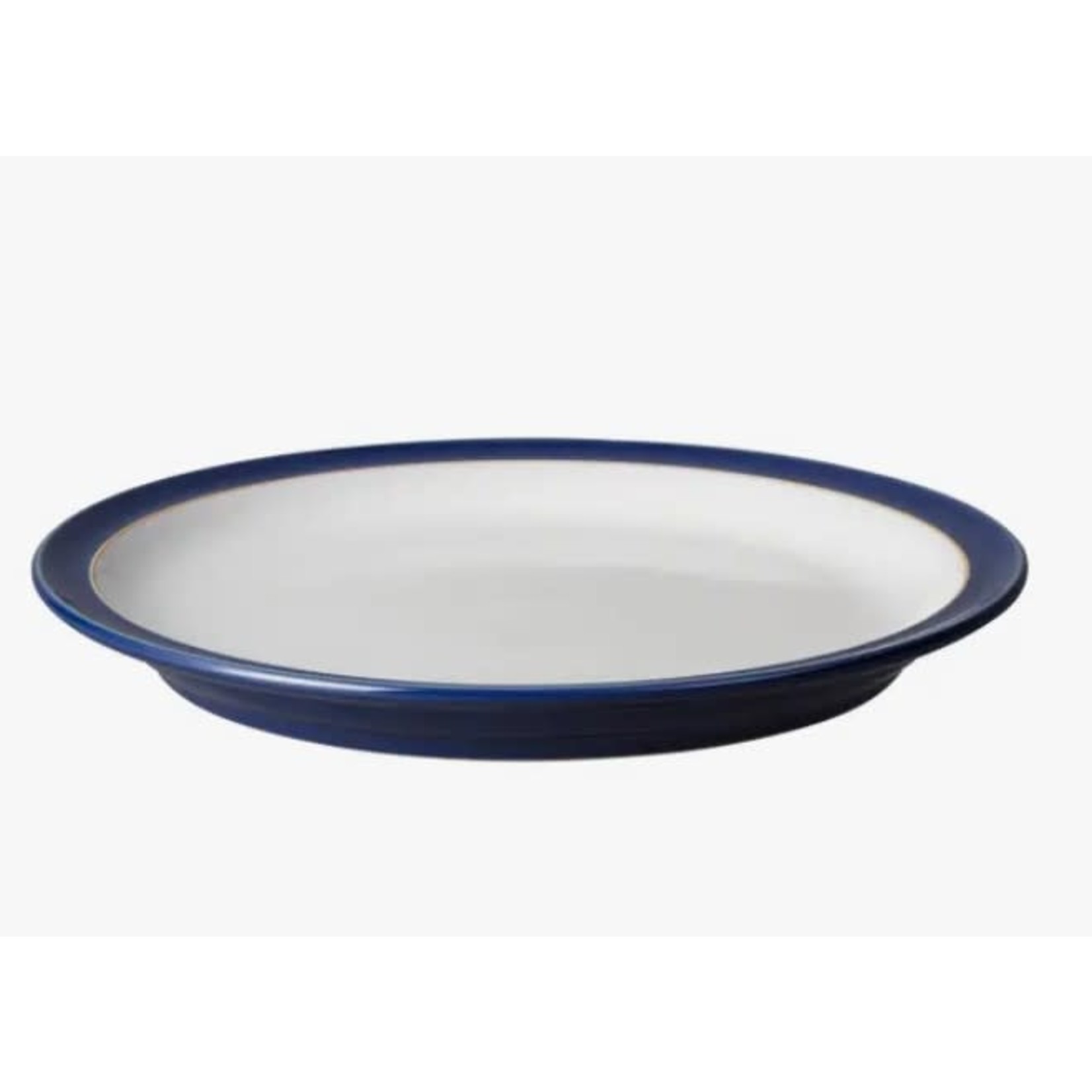 Navy Rimmed Dinner Plate