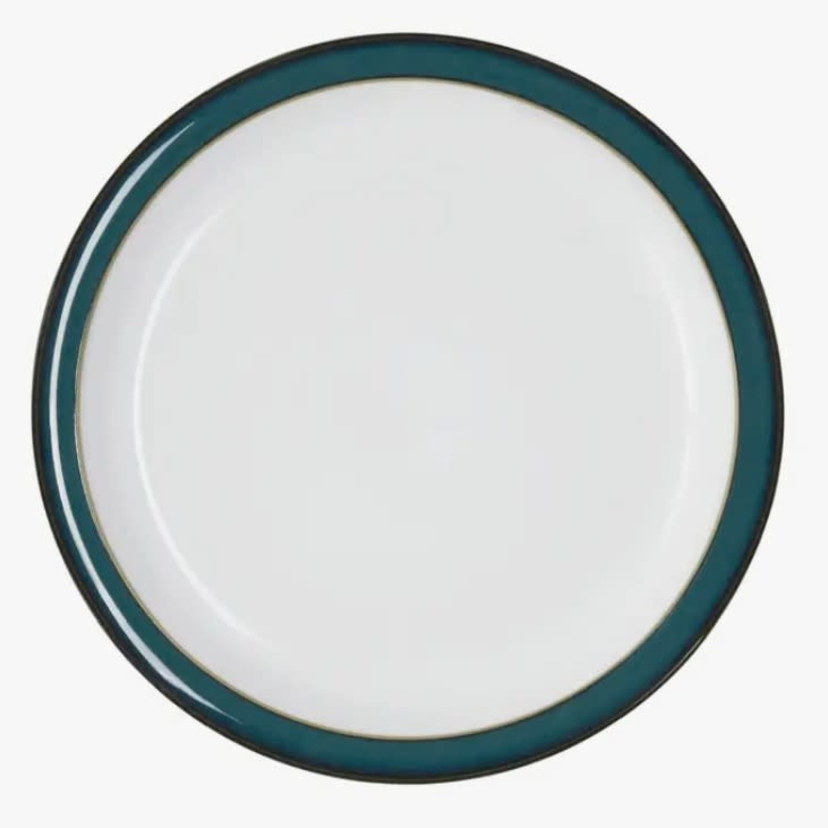 Turquoise Rimmed Dinner Plate