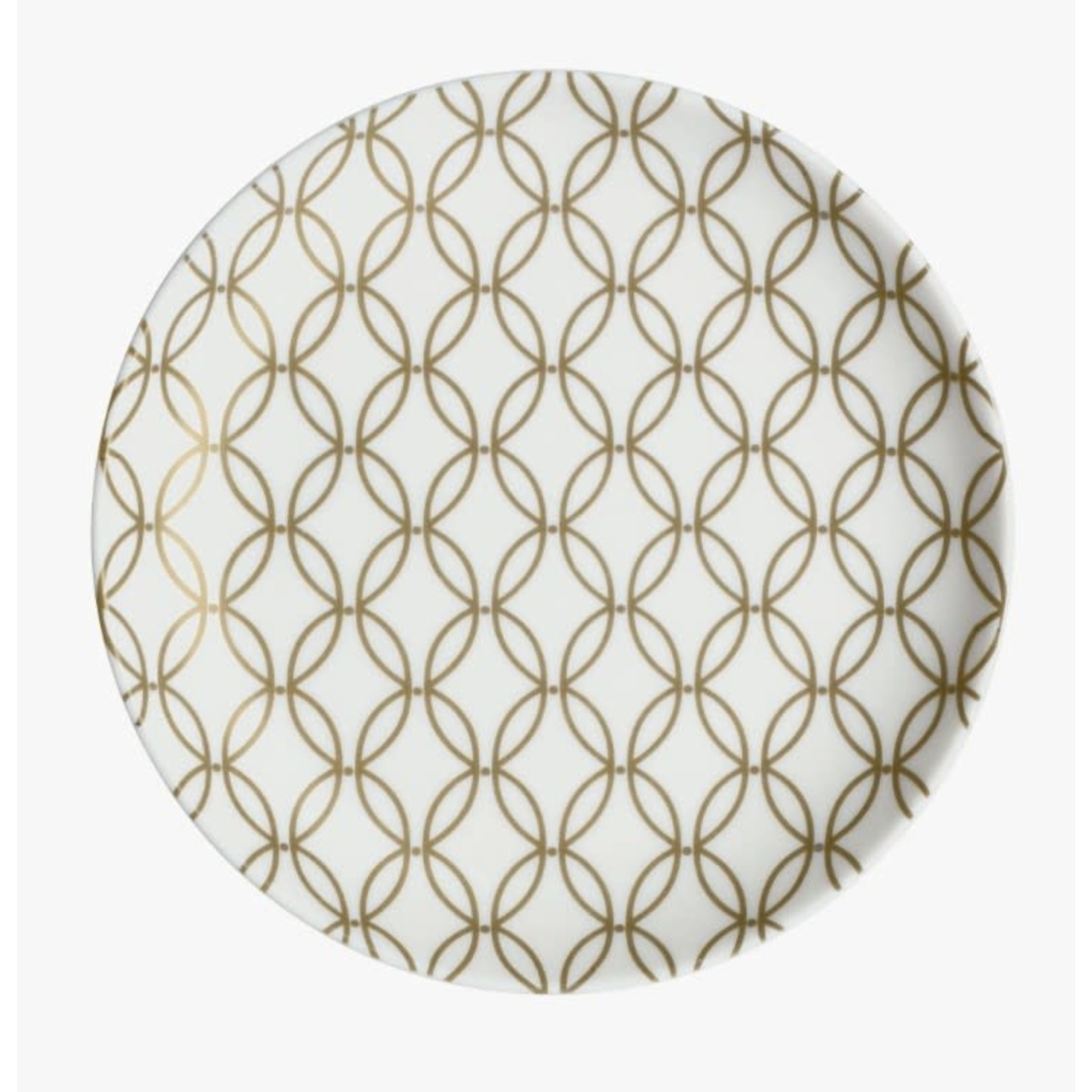 Deco White & Gold Small Plate