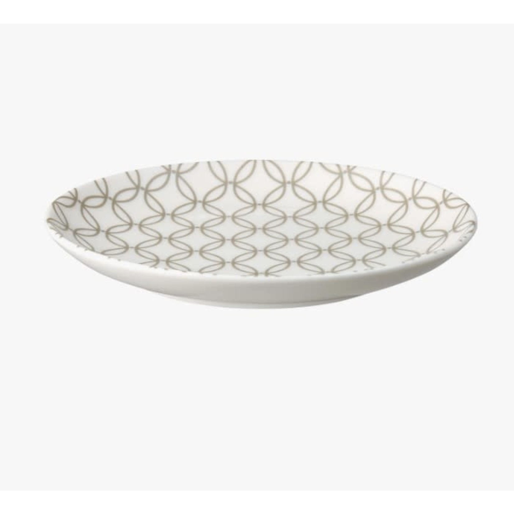 Deco White & Gold Small Plate