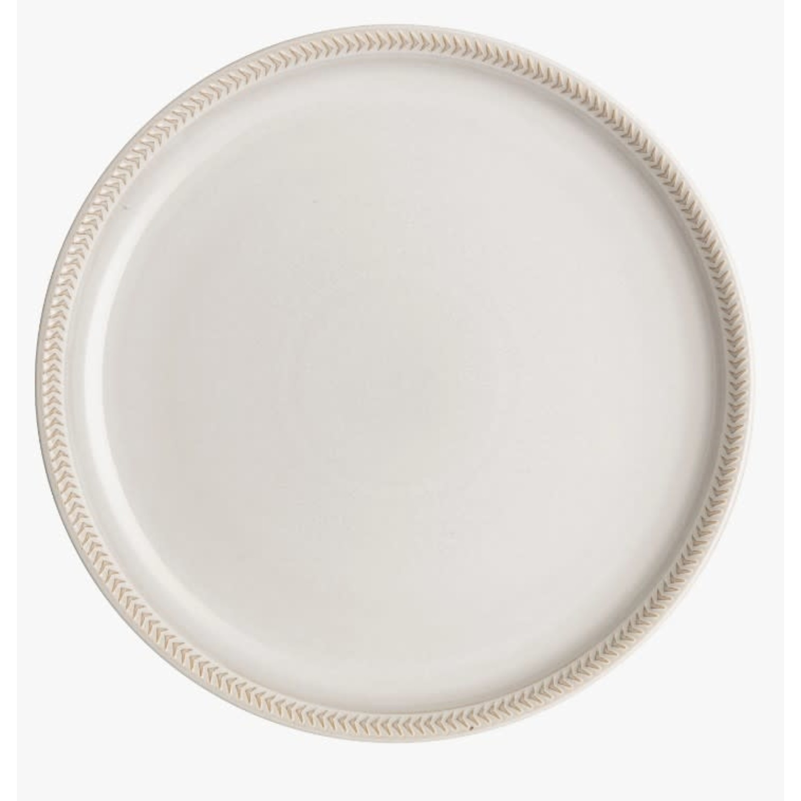 Mickler & Co. Natural Textured White Dinner Plate