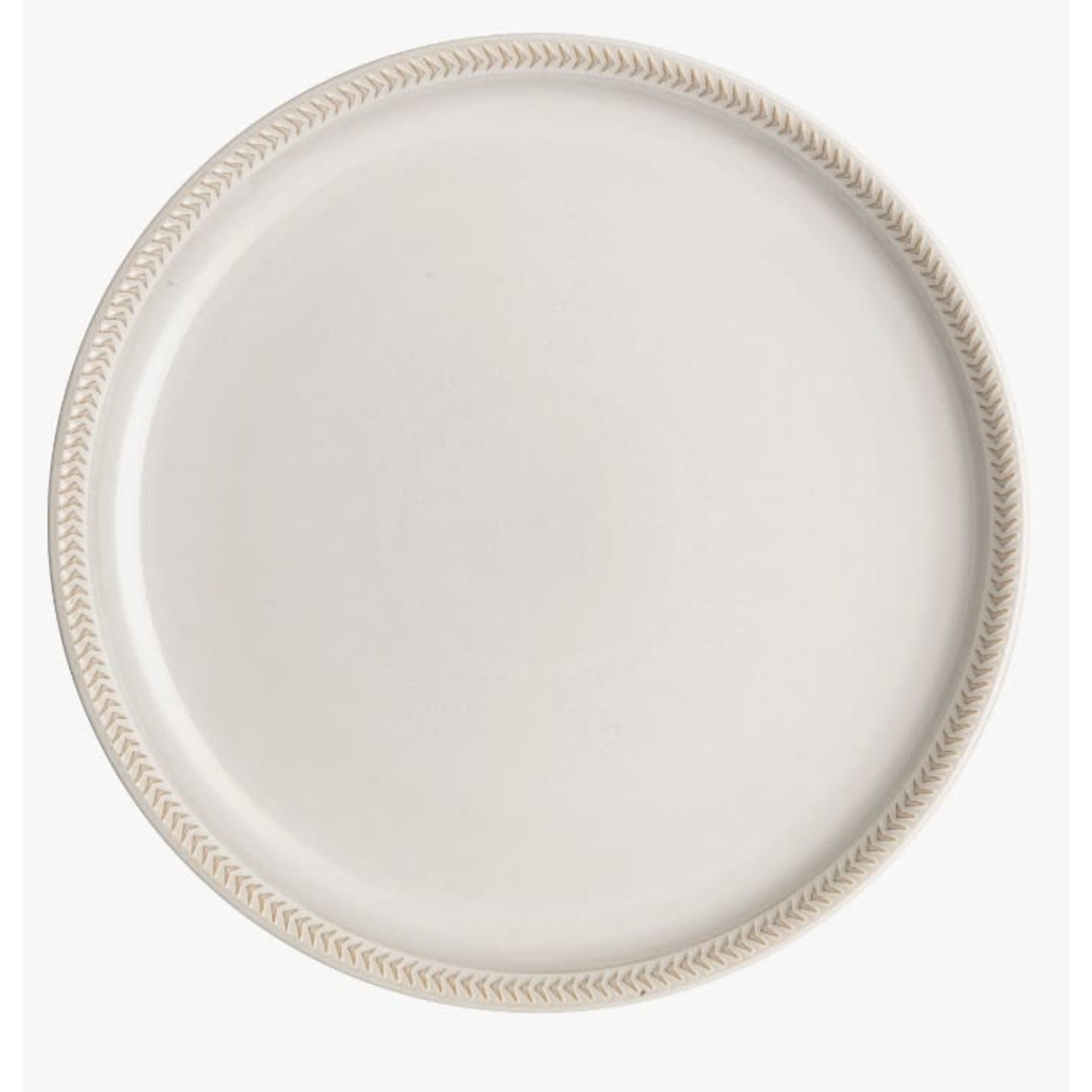 Natural Textured White Dinner Plate