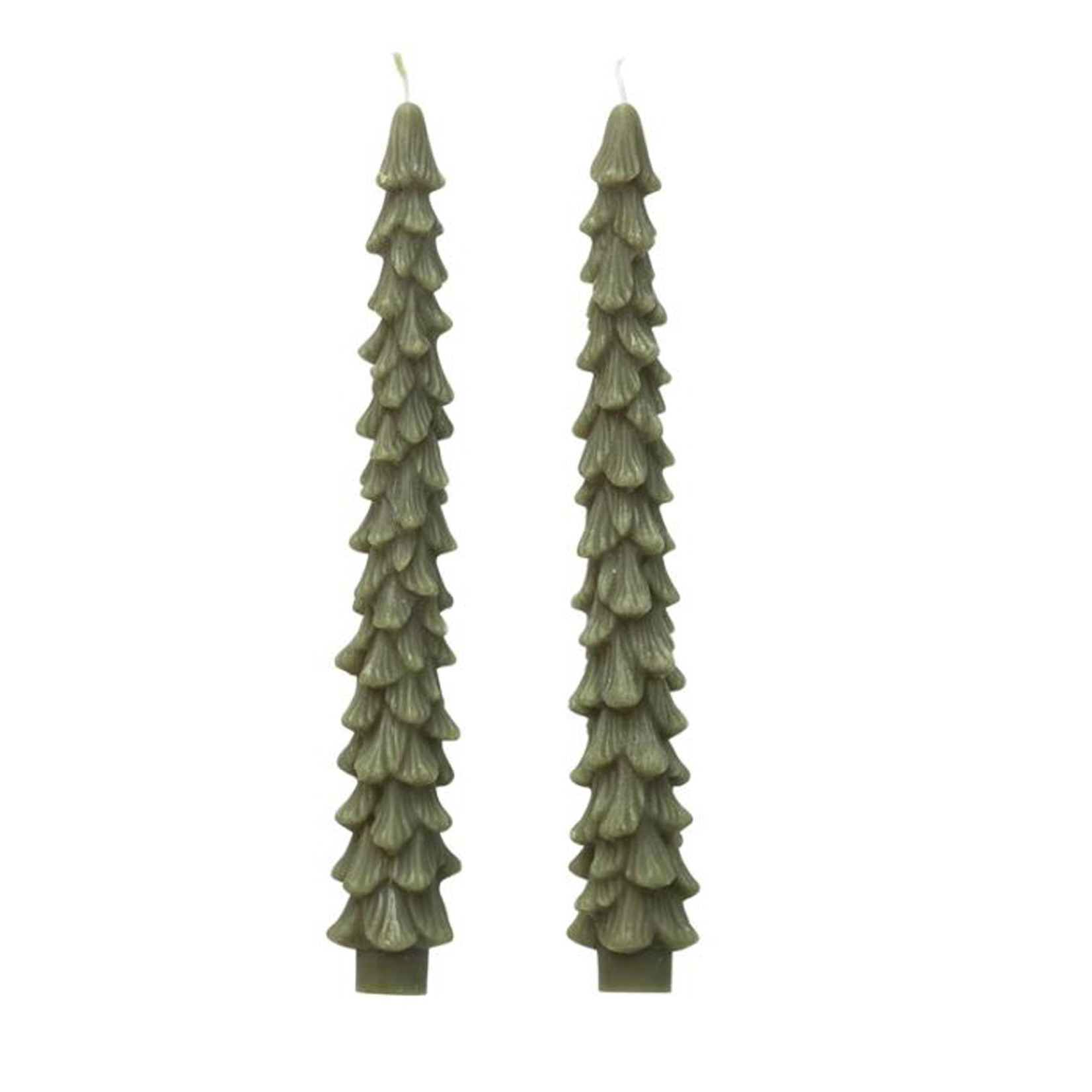 Mickler & Co. Tree Shaped Taper Candle- Set of 2