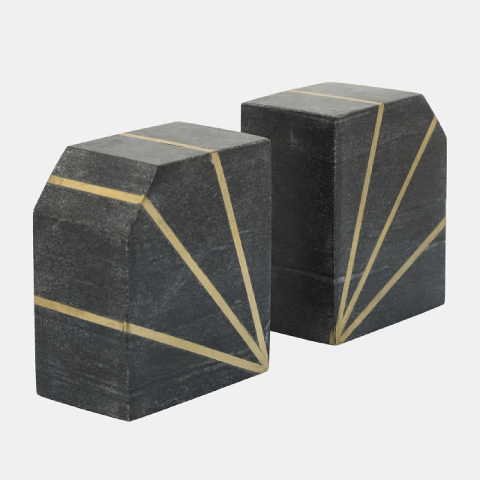 Mickler & Co. Black Marble Book Ends