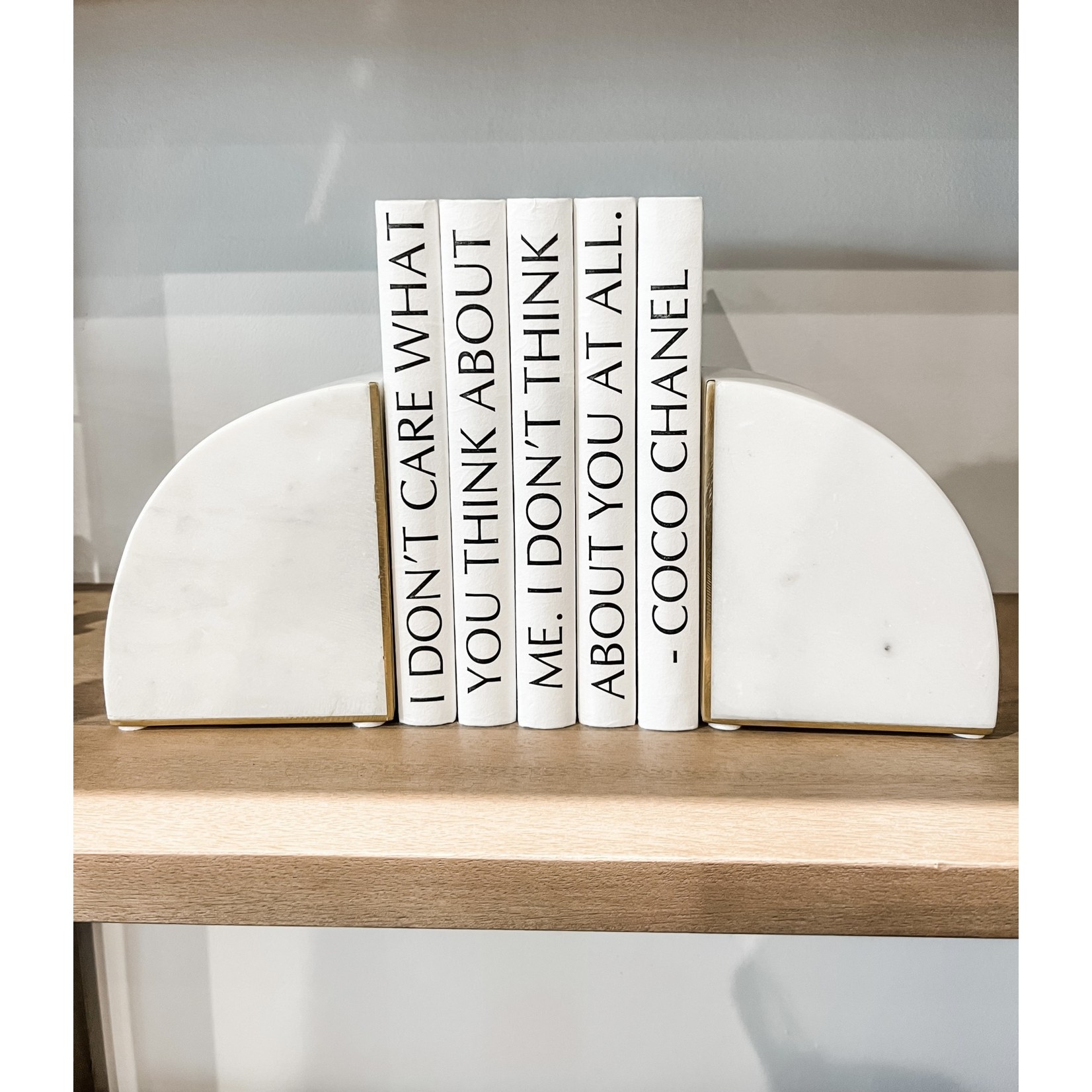 Mickler & Co. White Marble Book Ends