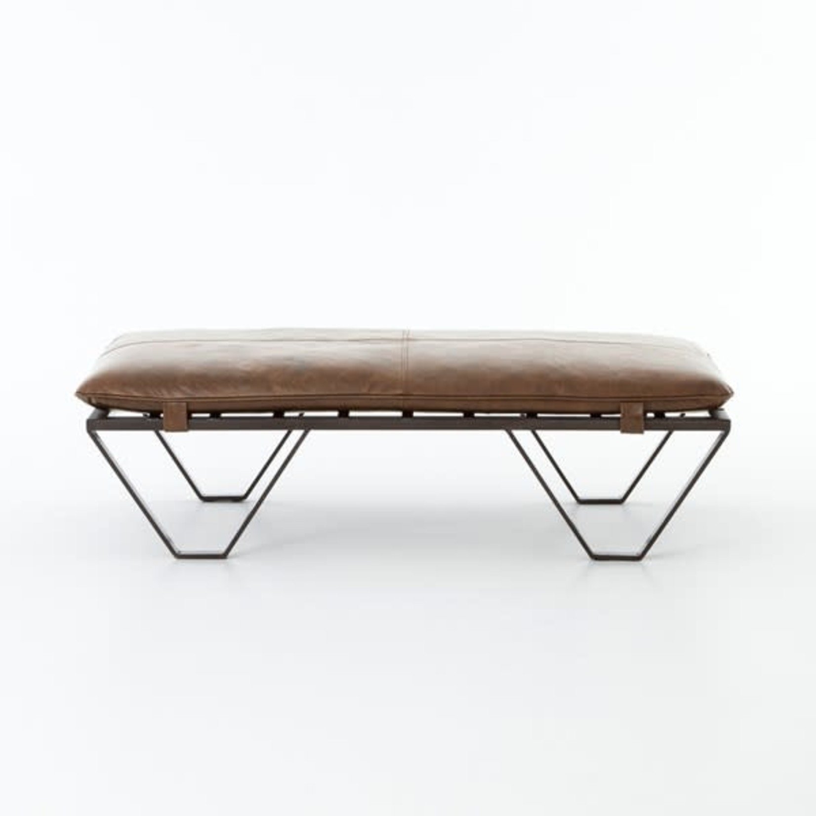 Mickler & Co. Darrow Leather Ottoman