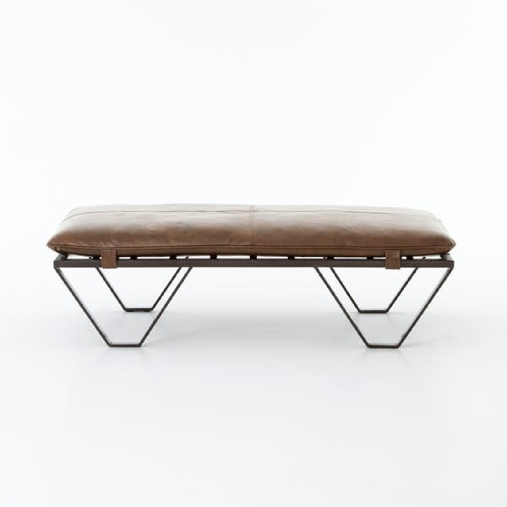 Mickler & Co. Dawson Leather Ottoman