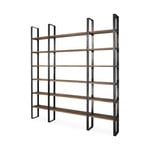 Mickler & Co. Talve Dark Wood & Gunmetal 6 Tier Shelving Unit