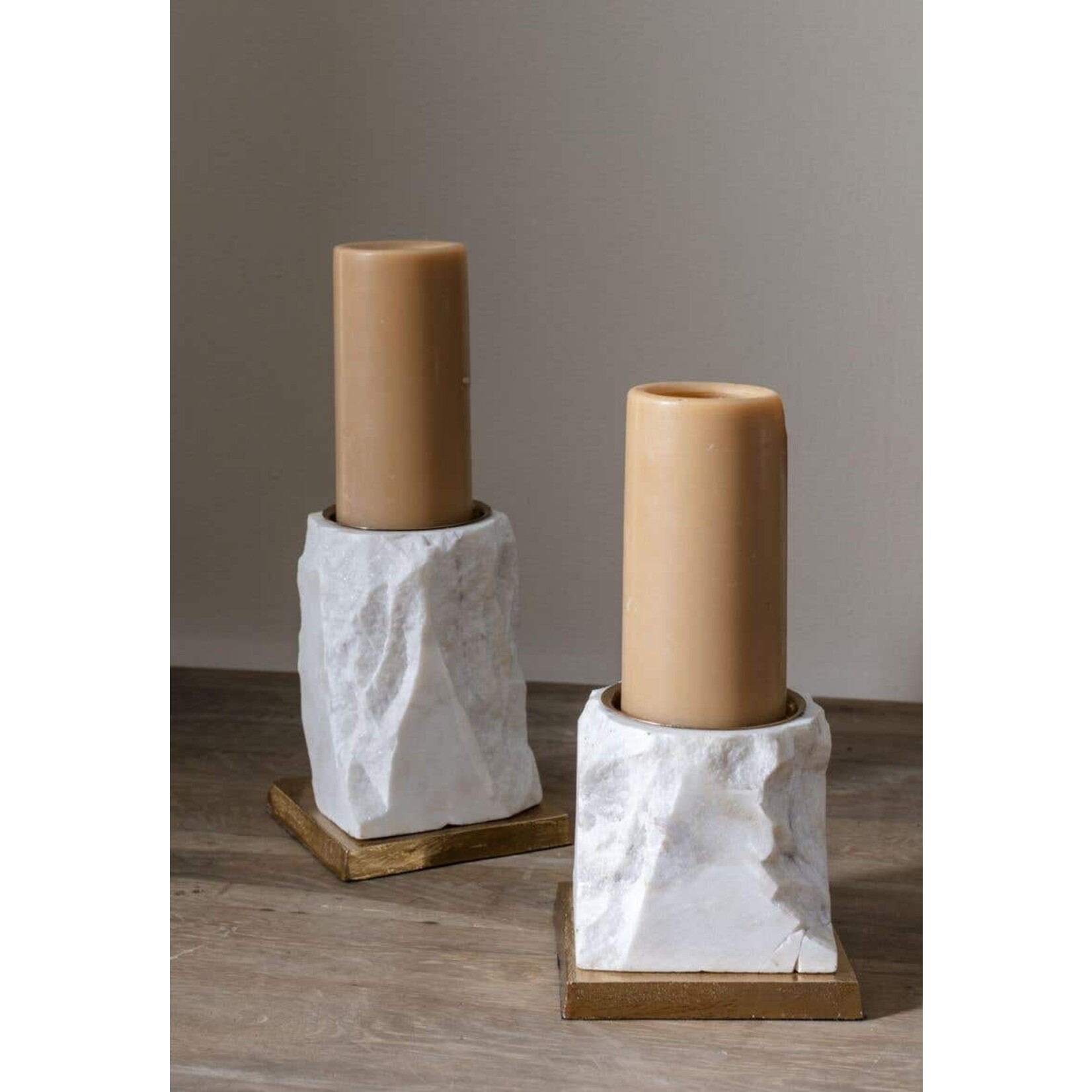 Mickler & Co. Natural Stone Candle Holder